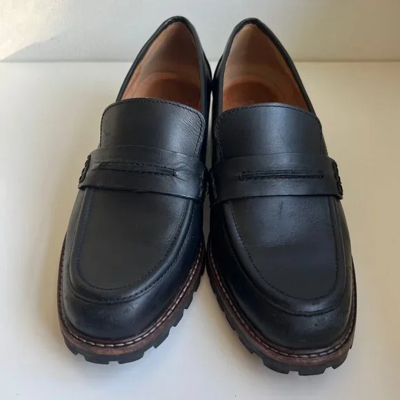 Madewell The Corinne Lug Sole Leather Loafers in Black | Size 7.5 - Picture 5 of 9